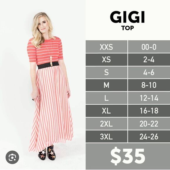 LuLaRoe Gigi Top Size Small - Picture 5 of 5